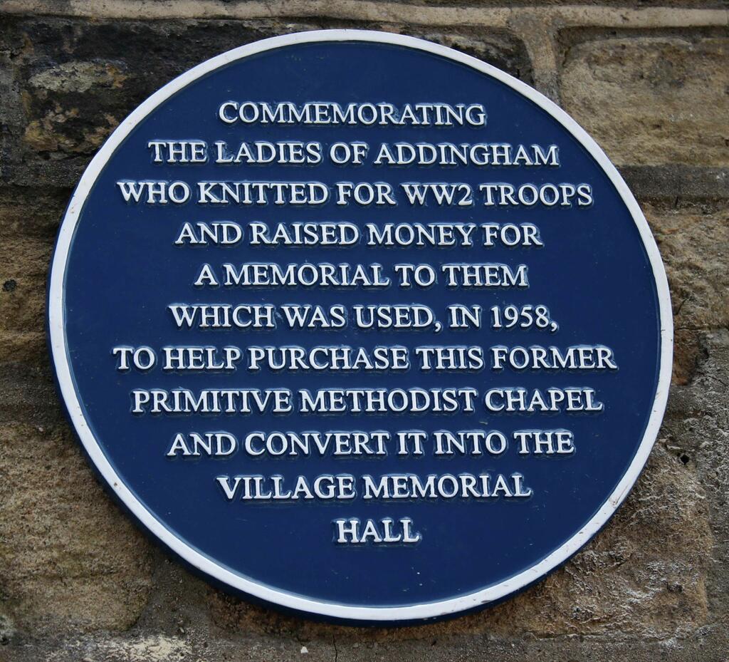 Plaque 1 Ladies Knitting Circle/Memorial Hall