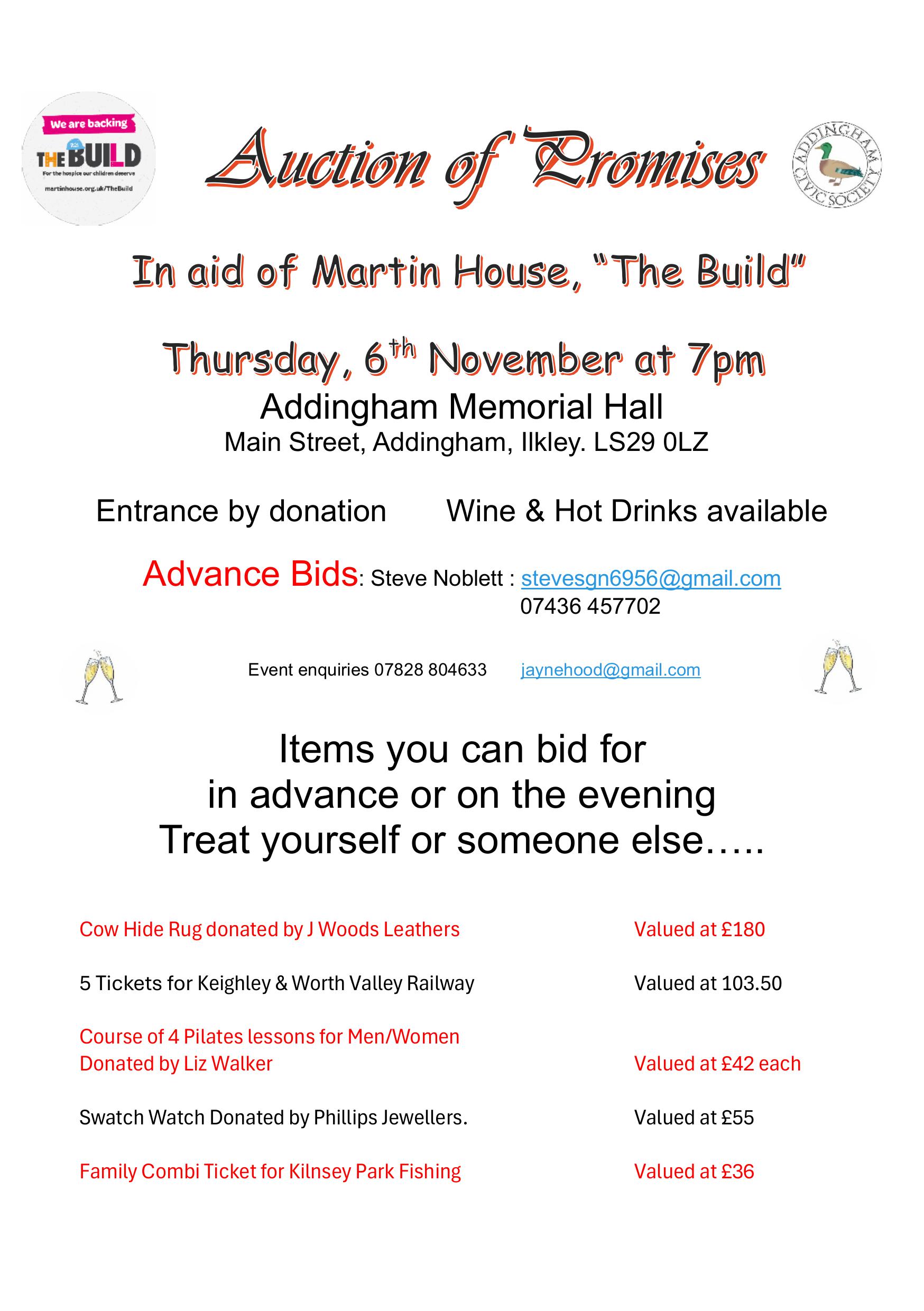 Auction advert