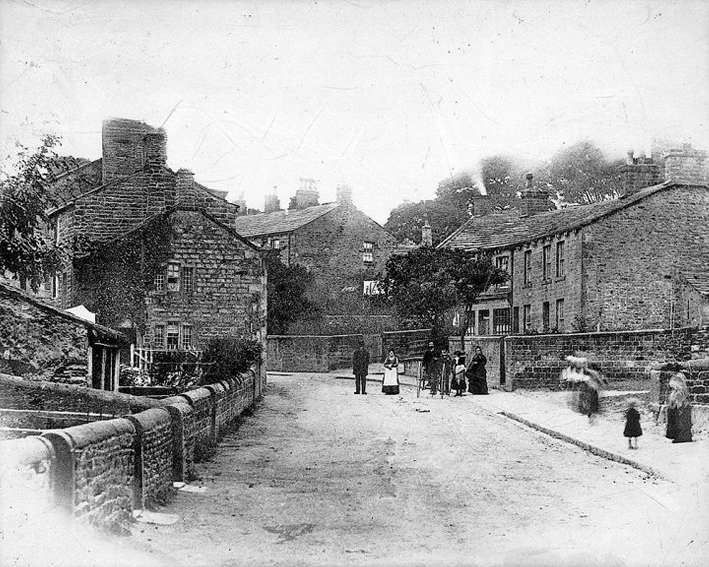 Main Street in the 1880's before the railway bridge