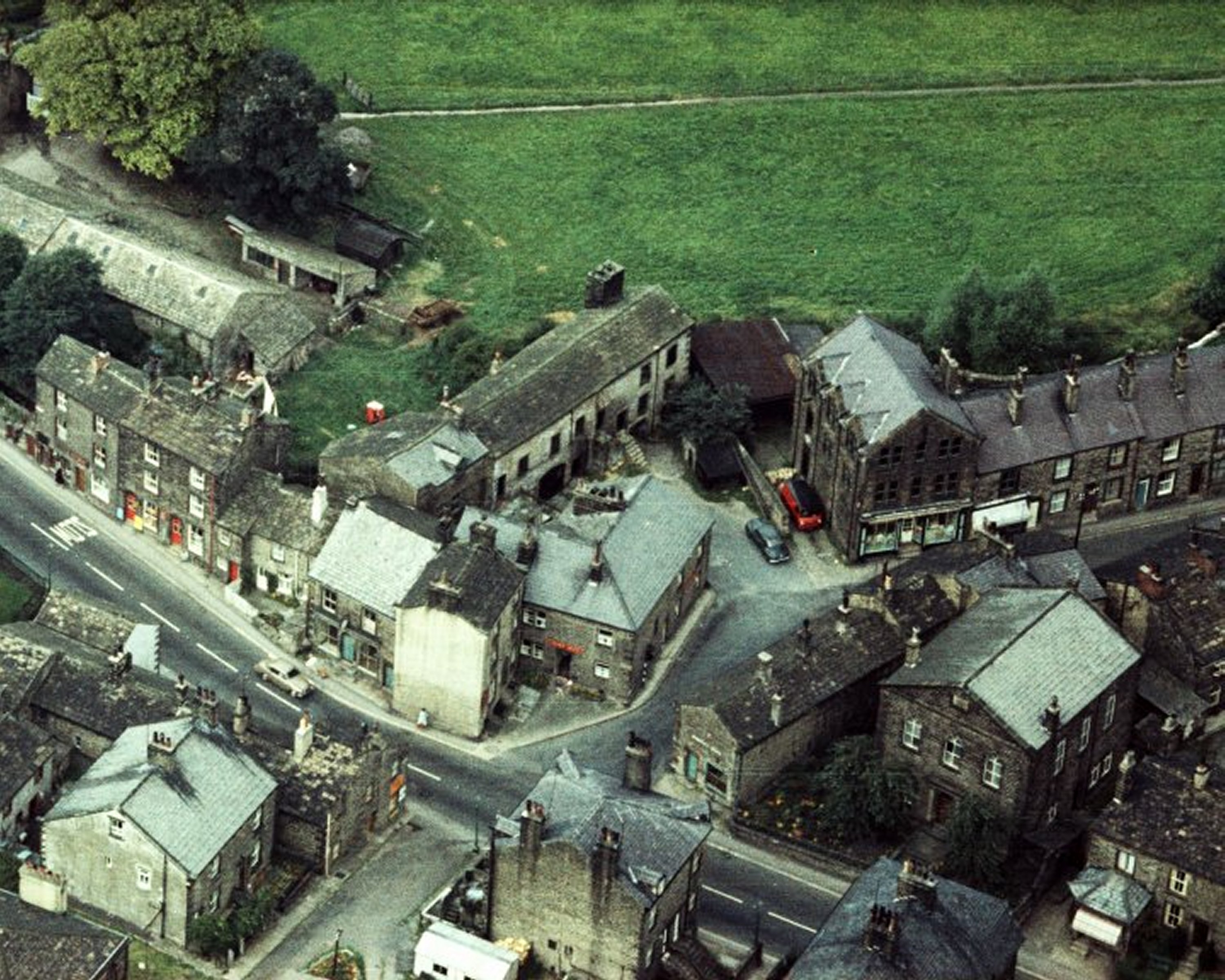 Aerial view of Crown Corner in 1966