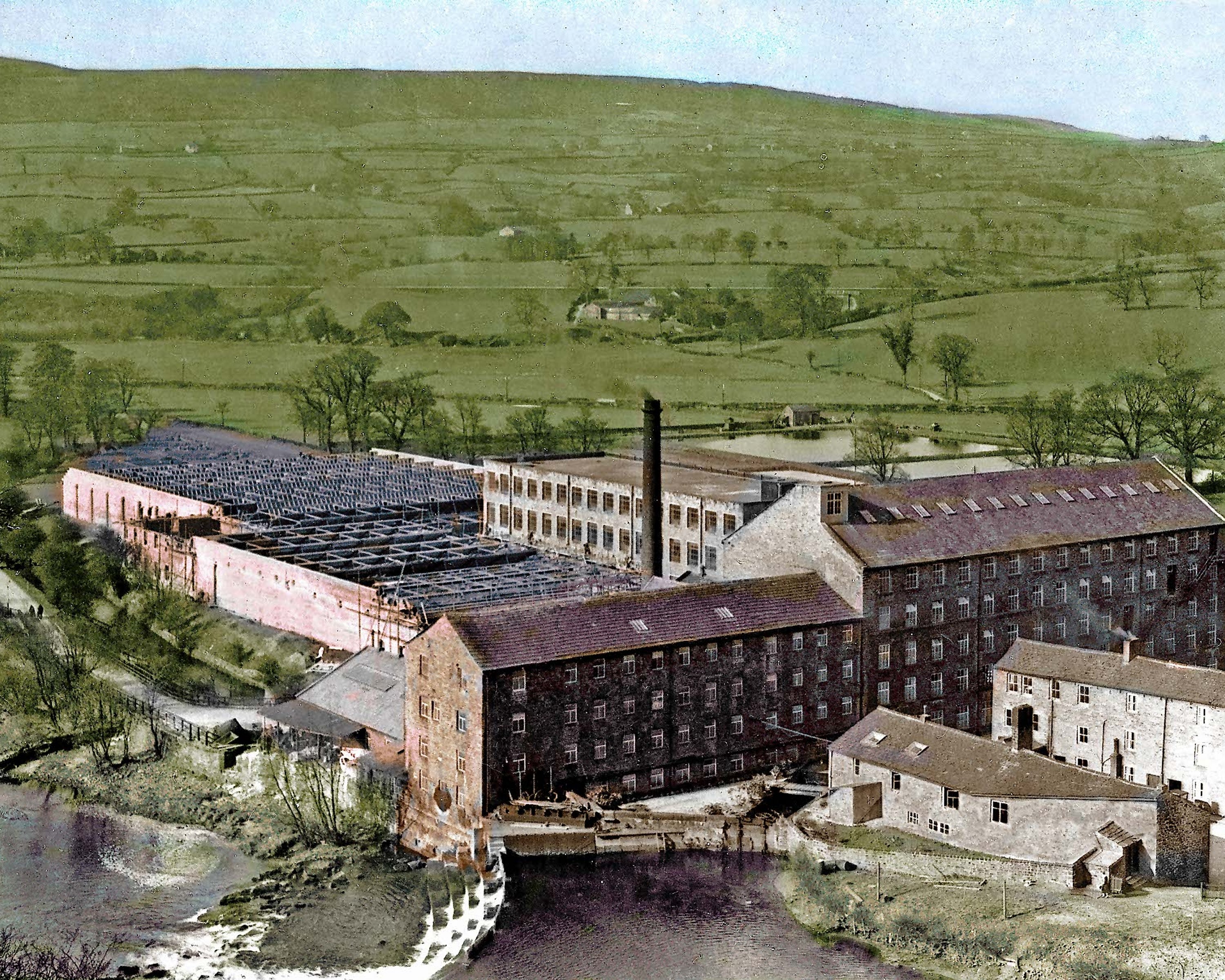 View of Low Mill works from Nesfield Scar in 1932