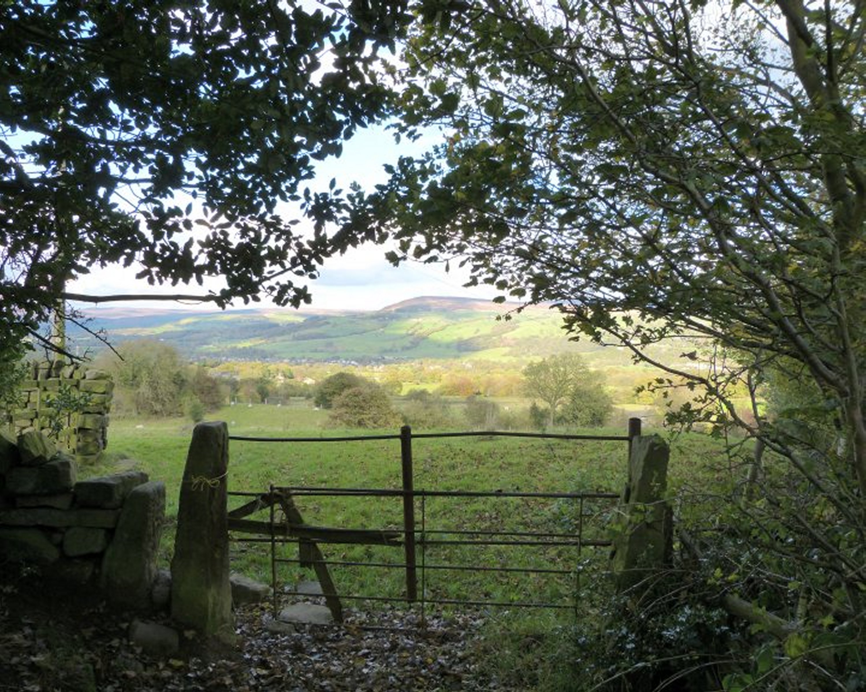 Addingham & Wharfedale from above Smallbanks