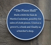 Plaque 9: The ‘Piece Hall’, 95/97 Main Street