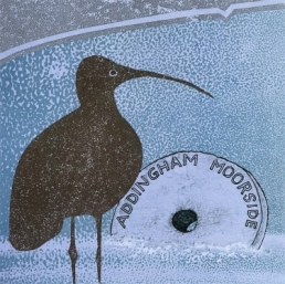 Curlew in snow